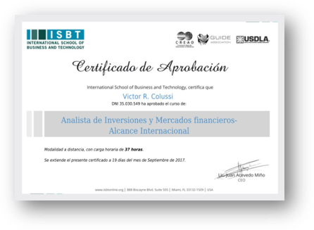 Certificado Negocios