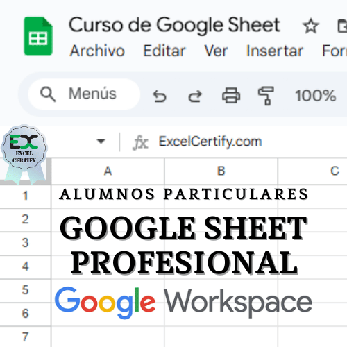 Certificación Google Sheet Profesional – (de Básico a Avanzado)